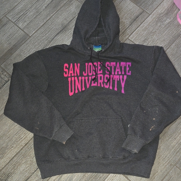 Champion Other - Champion Black Hoodie with Pink Print